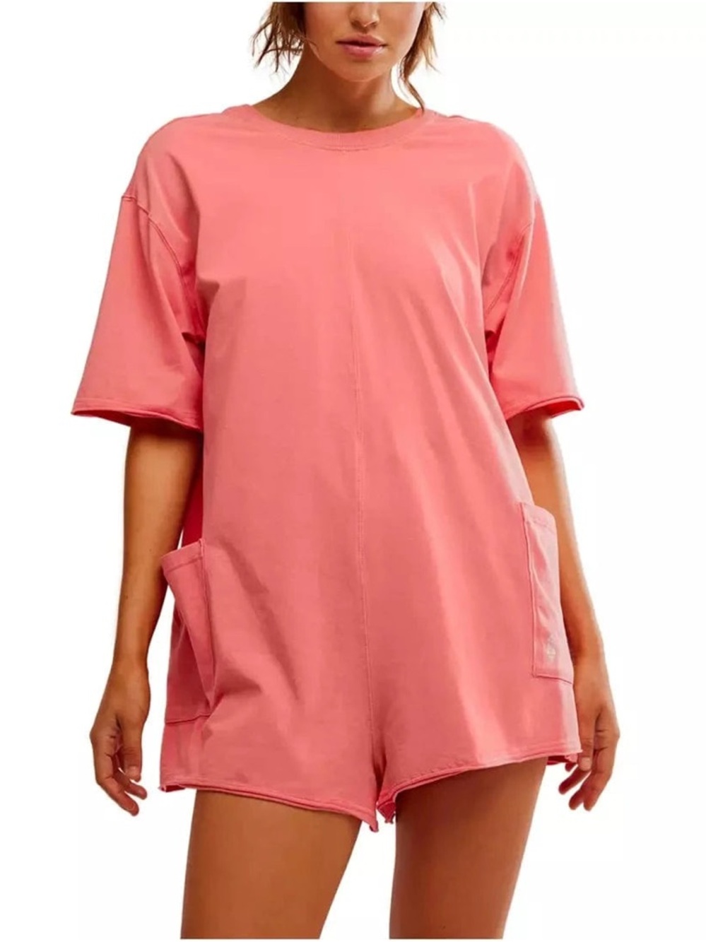 Free People Movement Hot Shot Tee Romper Coddy Large NWT